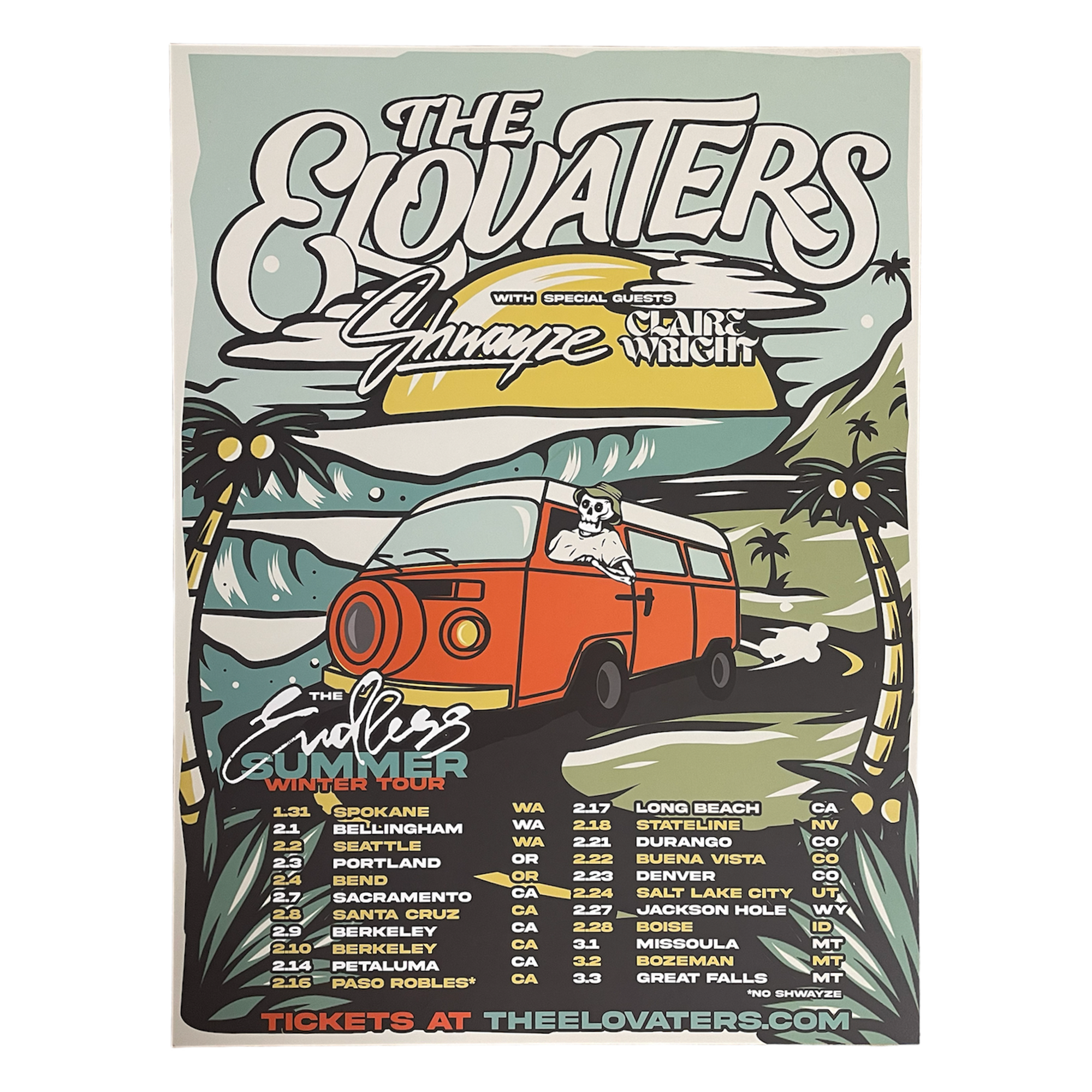 2024 The Endless Summer Winter Tour Poster – The Elovaters