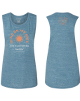 Women's Wind On My Back Muscle Tank (Heather Teal)